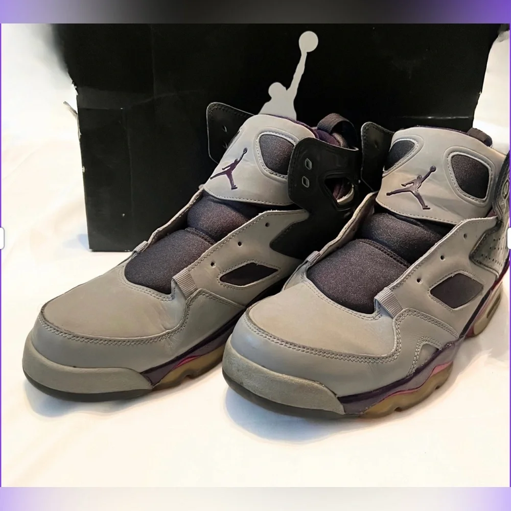 Nike Jordan Hightop Women's Sneakers in Gray and‎ Purple